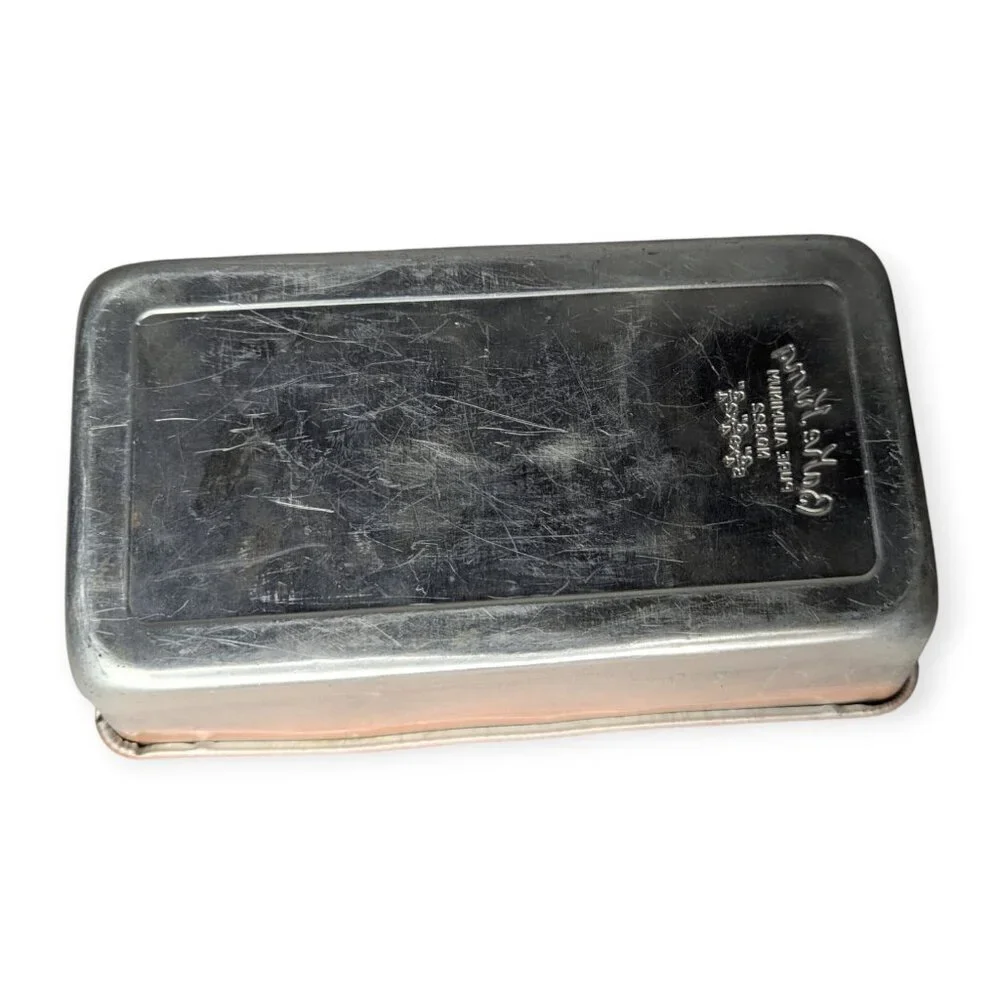 Vintage Bake King Light Terracotta Enameled Aluminum Rectangle Cake Pan